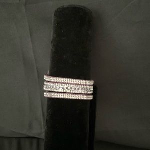 Purple leather bracelet